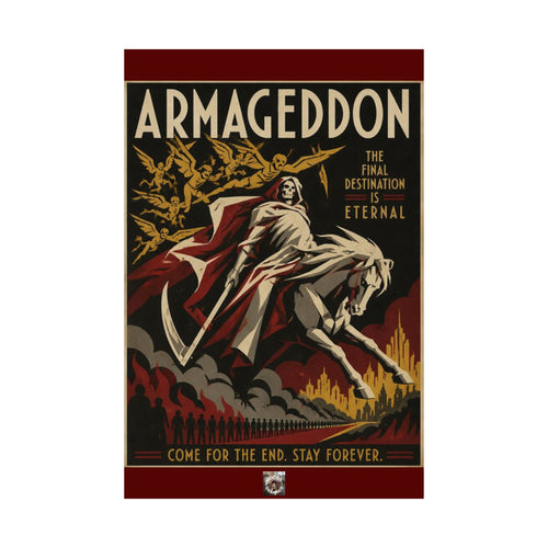 Armageddon — Art Deco Apocalypse Travel Poster Print