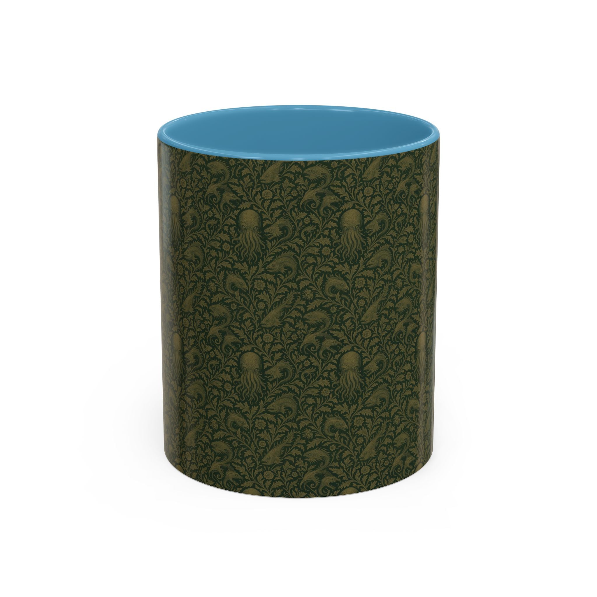 Two-Tone Accent Ceramic Mug — Graphic Print Coffee Cup (11oz & 15oz)