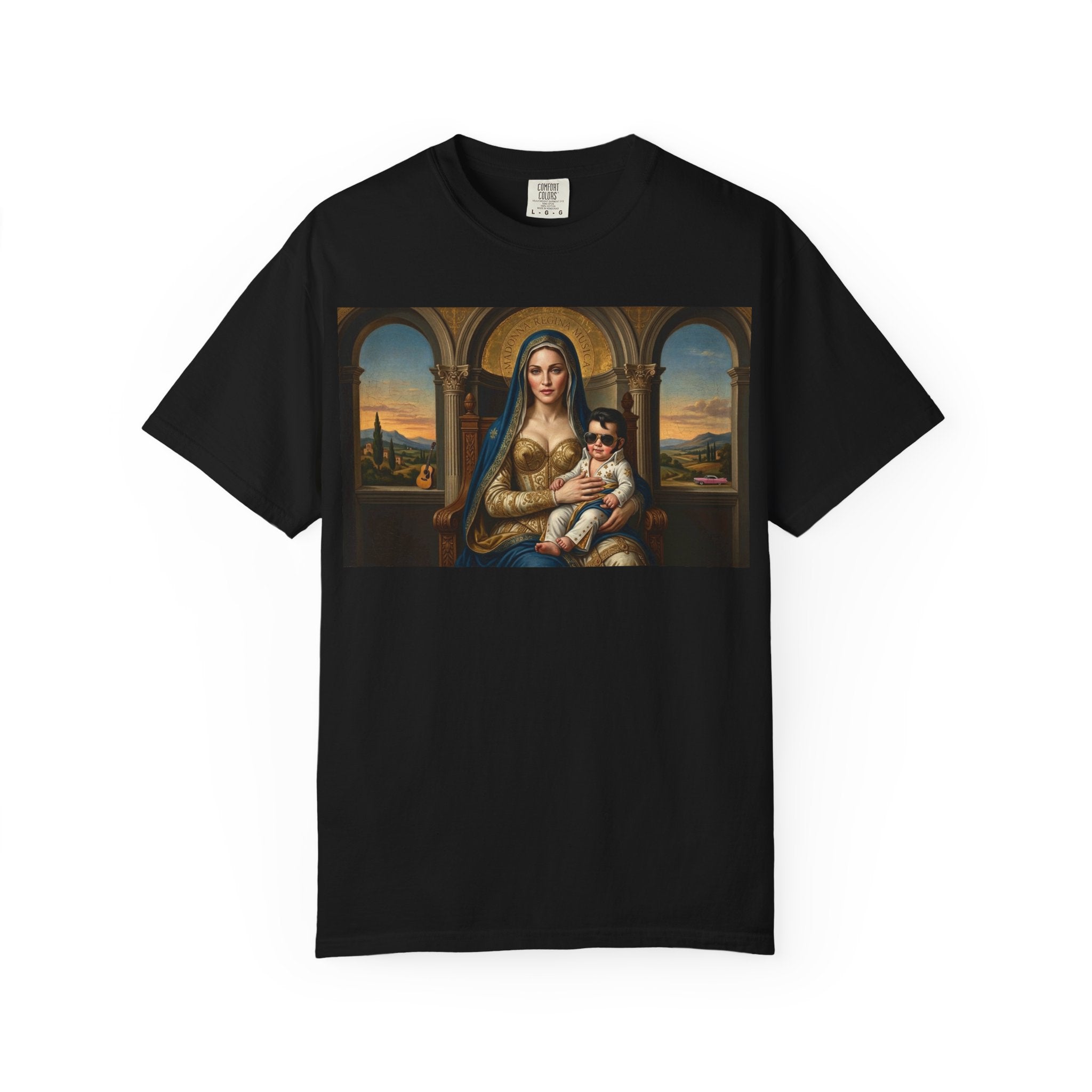 Pop Icon Madonna and Child T-Shirt — Classic Art Meets Pop Culture Parody Tee