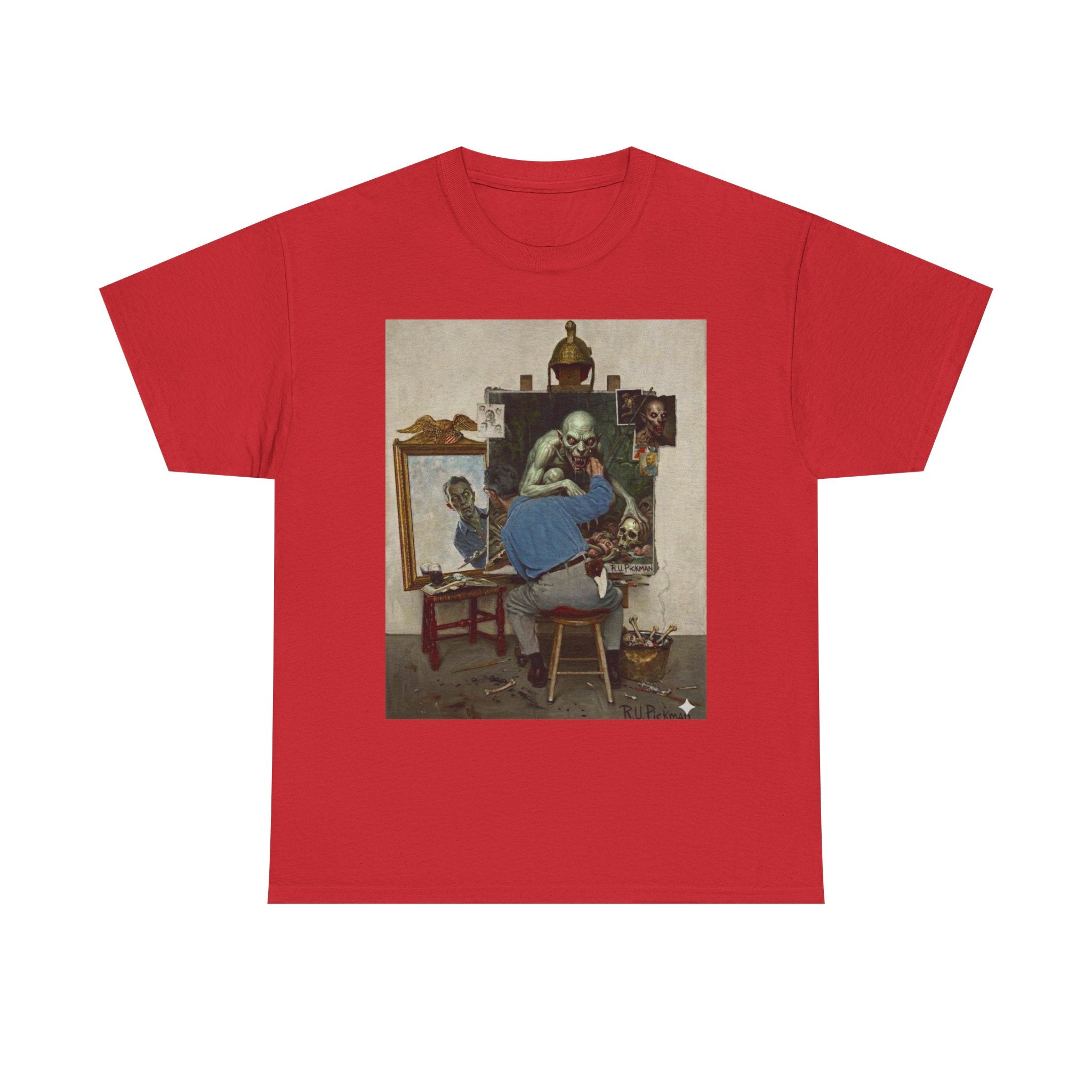 Richard Upton Pickman Self-Portrait T-Shirt — HP Lovecraft Illustration Graphic Tee