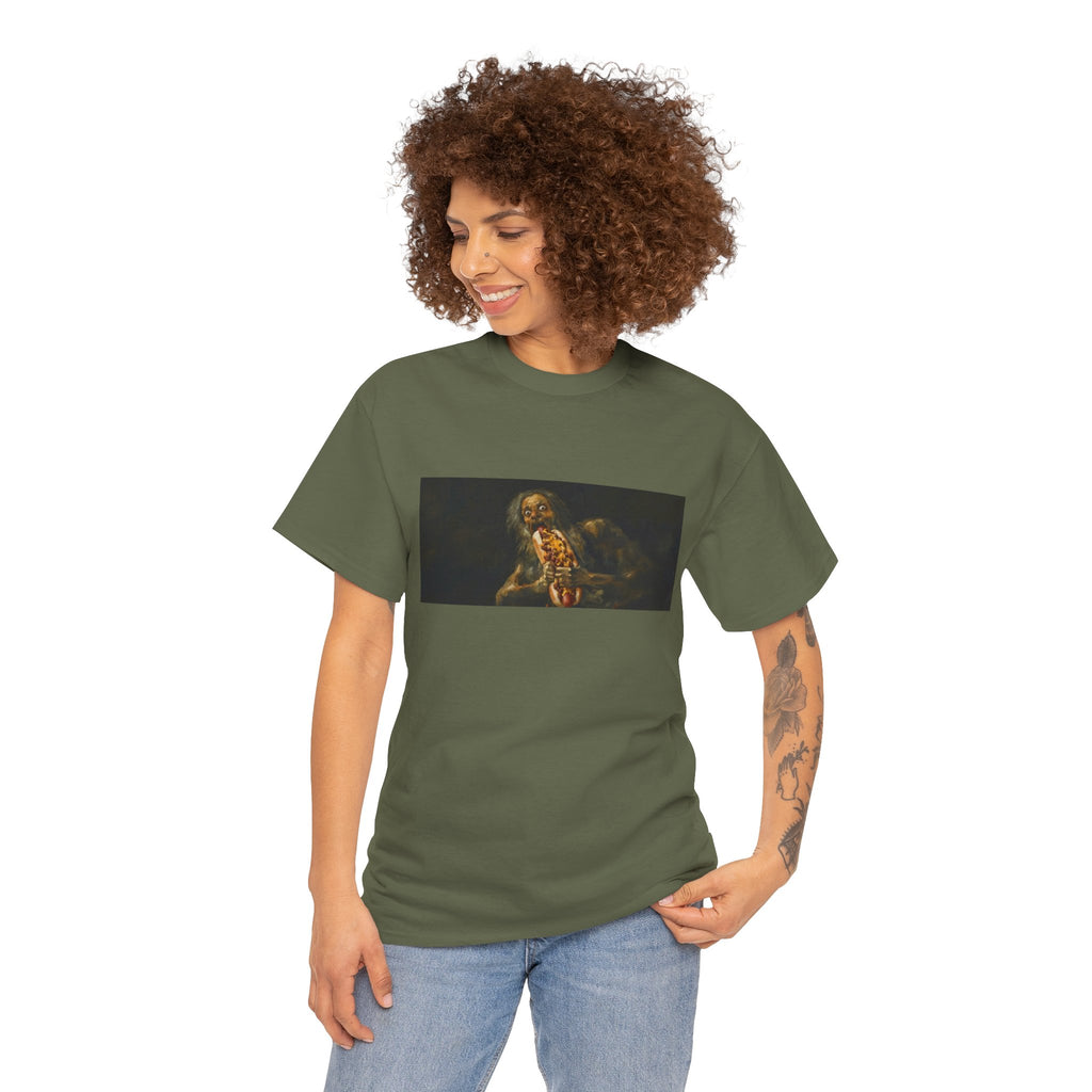 Saturn Devouring a Chili Dog T-Shirt — Goya Art Parody Graphic Tee