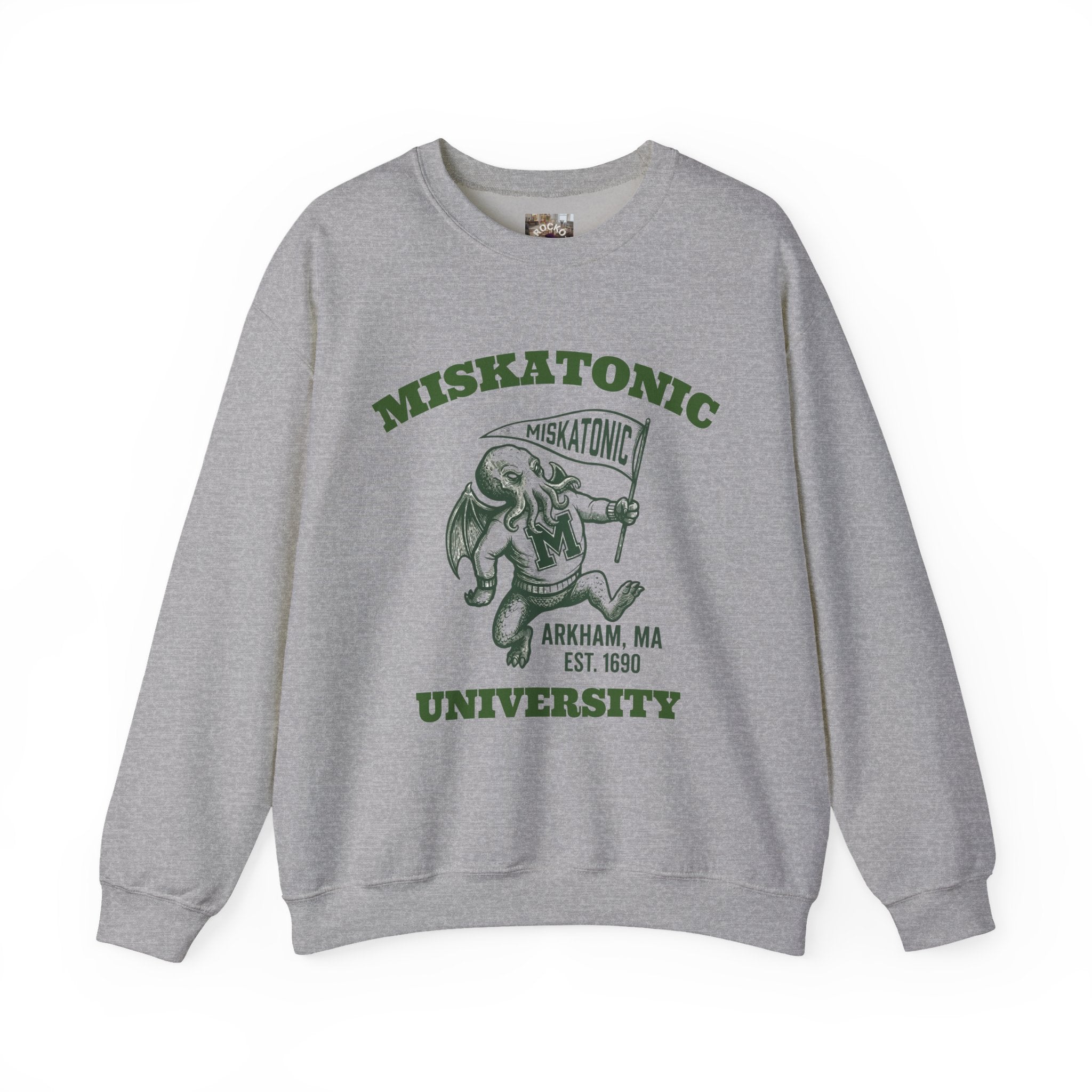 Miskatonic University Crewneck Sweatshirt — Vintage Collegiate Lovecraft