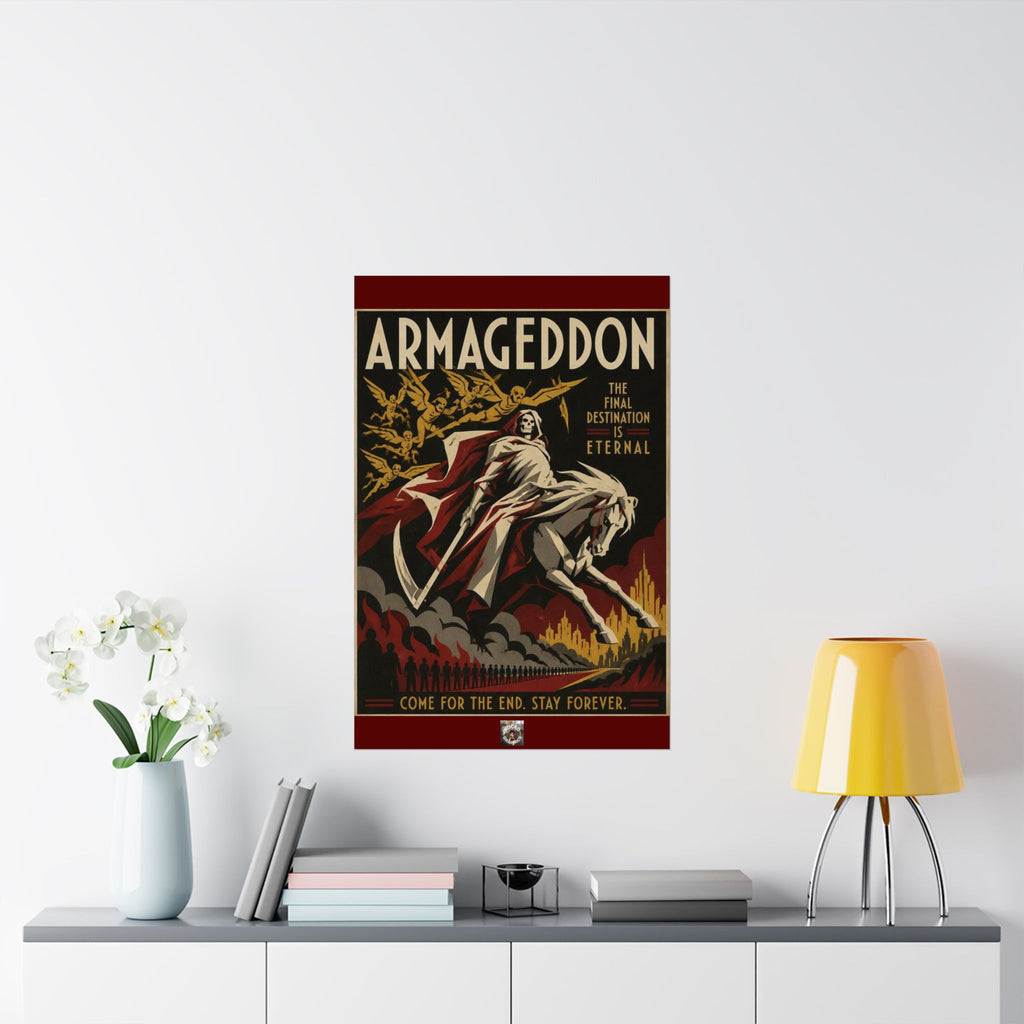 Armageddon — Art Deco Apocalypse Travel Poster Print