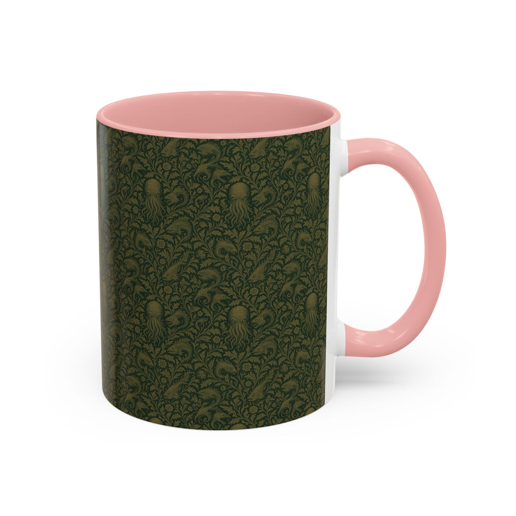 Two-Tone Accent Ceramic Mug — Graphic Print Coffee Cup (11oz & 15oz)