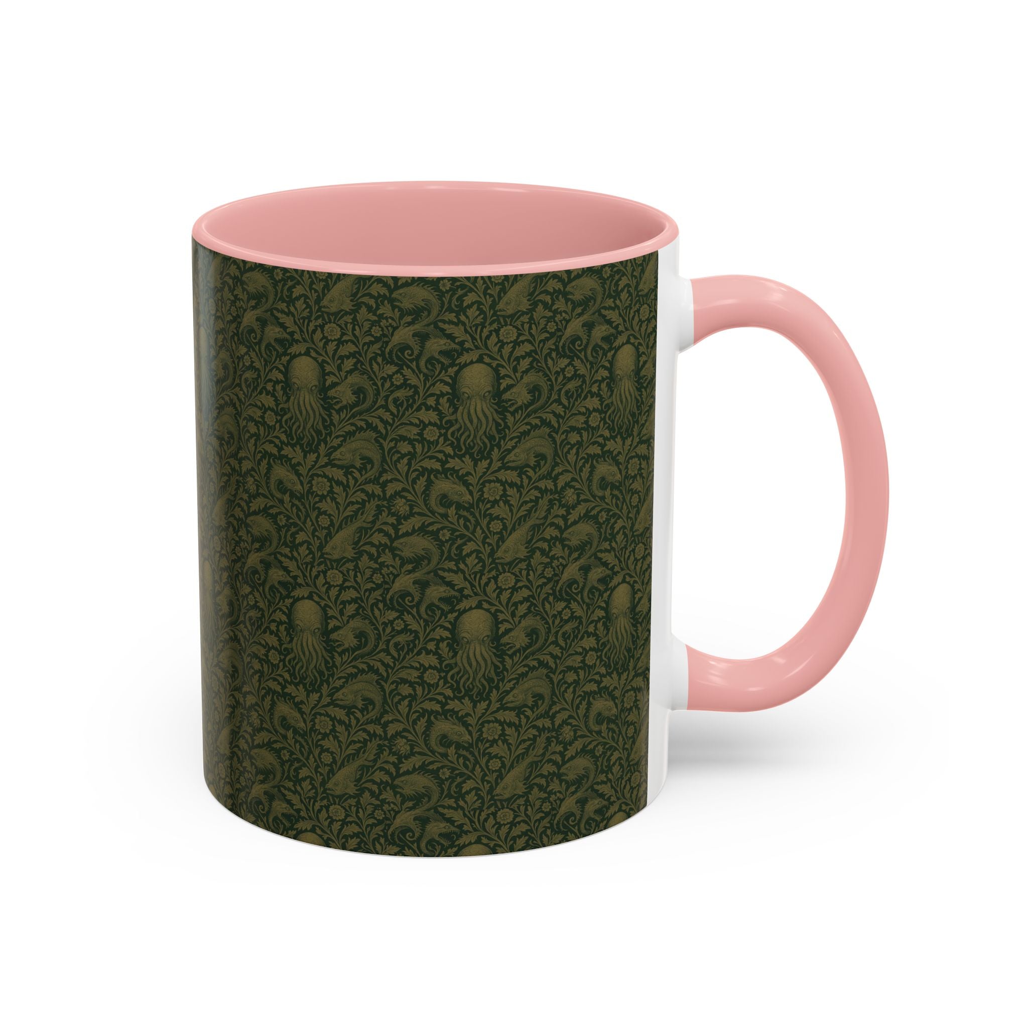 Two-Tone Accent Ceramic Mug — Graphic Print Coffee Cup (11oz & 15oz)