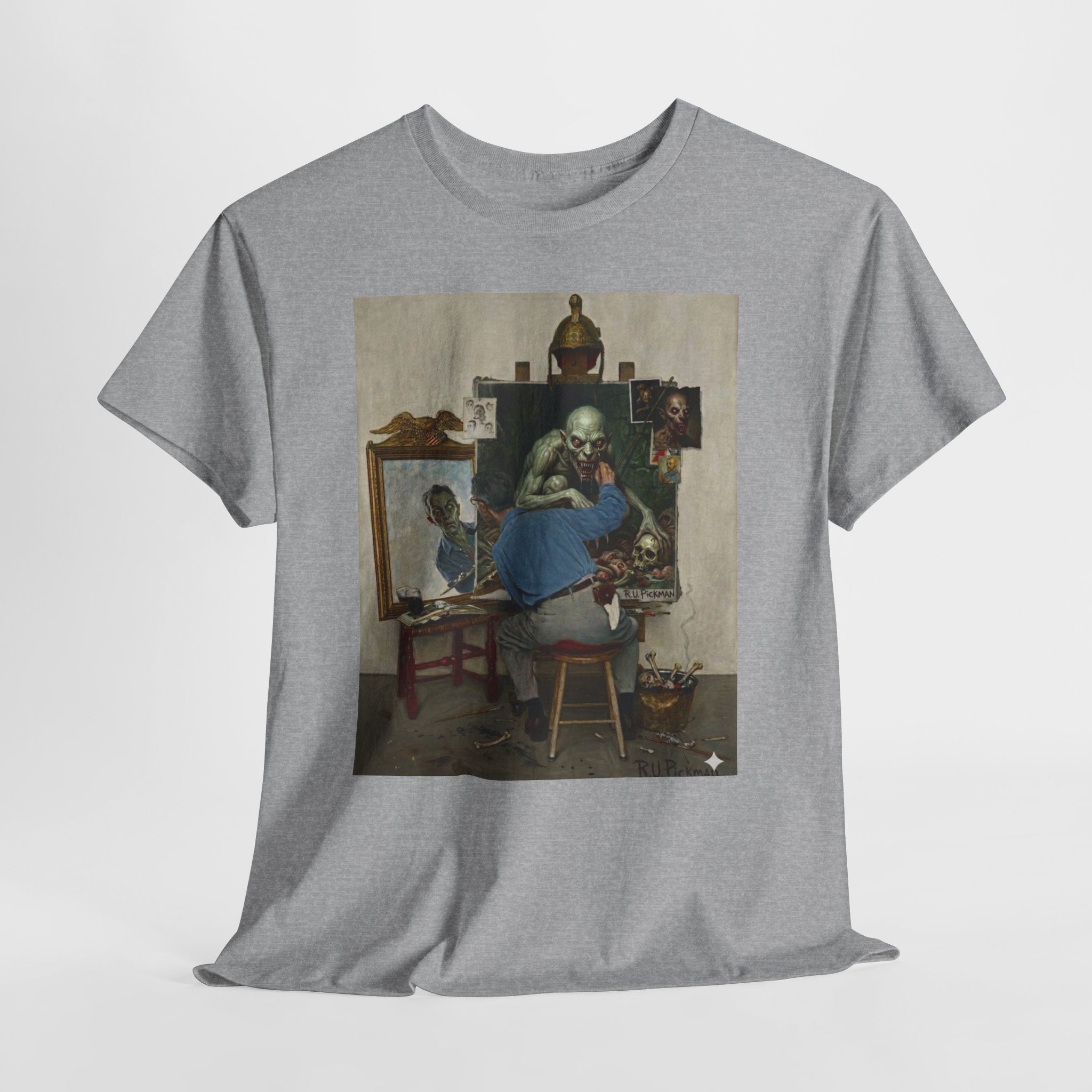Richard Upton Pickman Self-Portrait T-Shirt — HP Lovecraft Illustration Graphic Tee