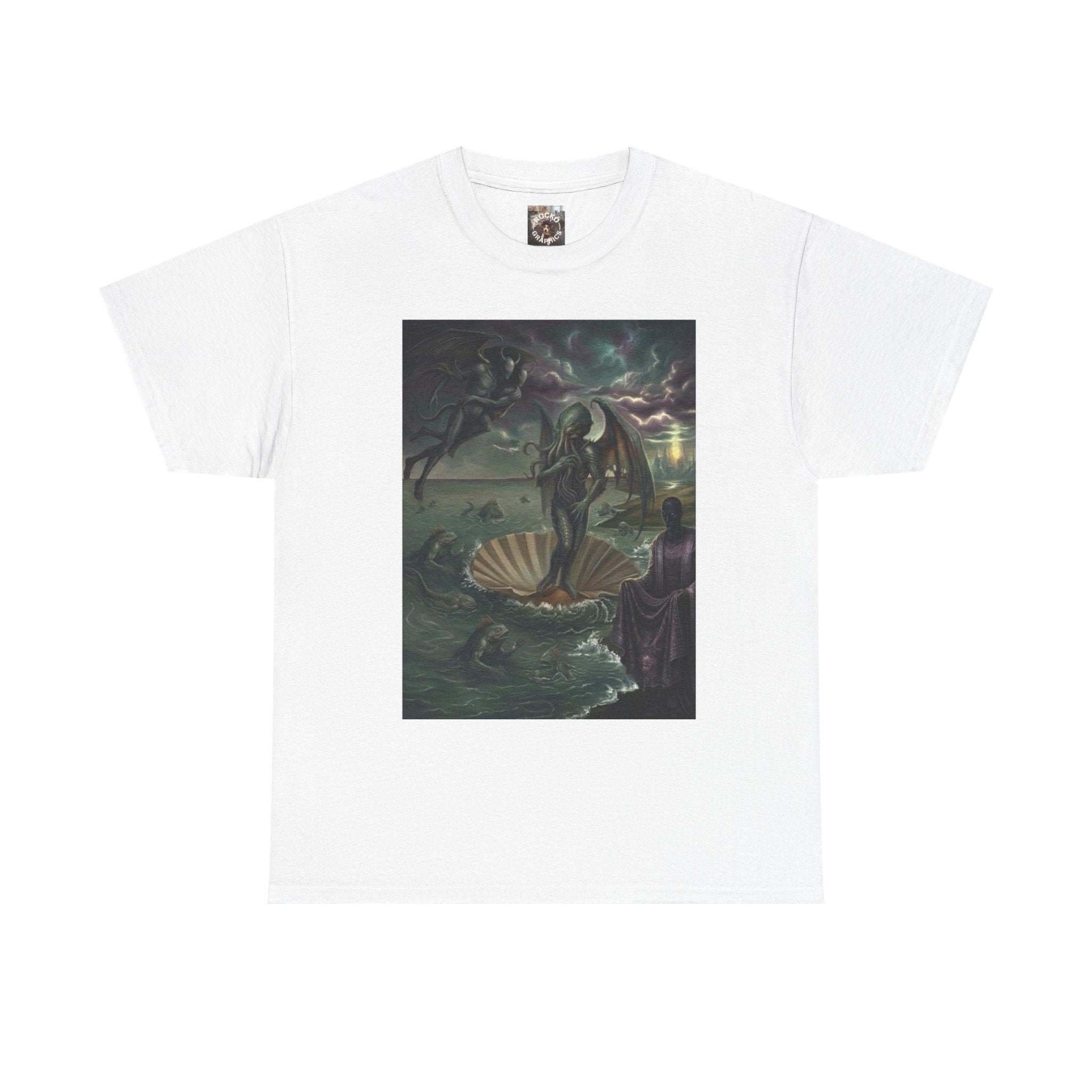 Cthulhu Anadyomene T-Shirt — Lovecraft Birth of Venus Parody Graphic Tee