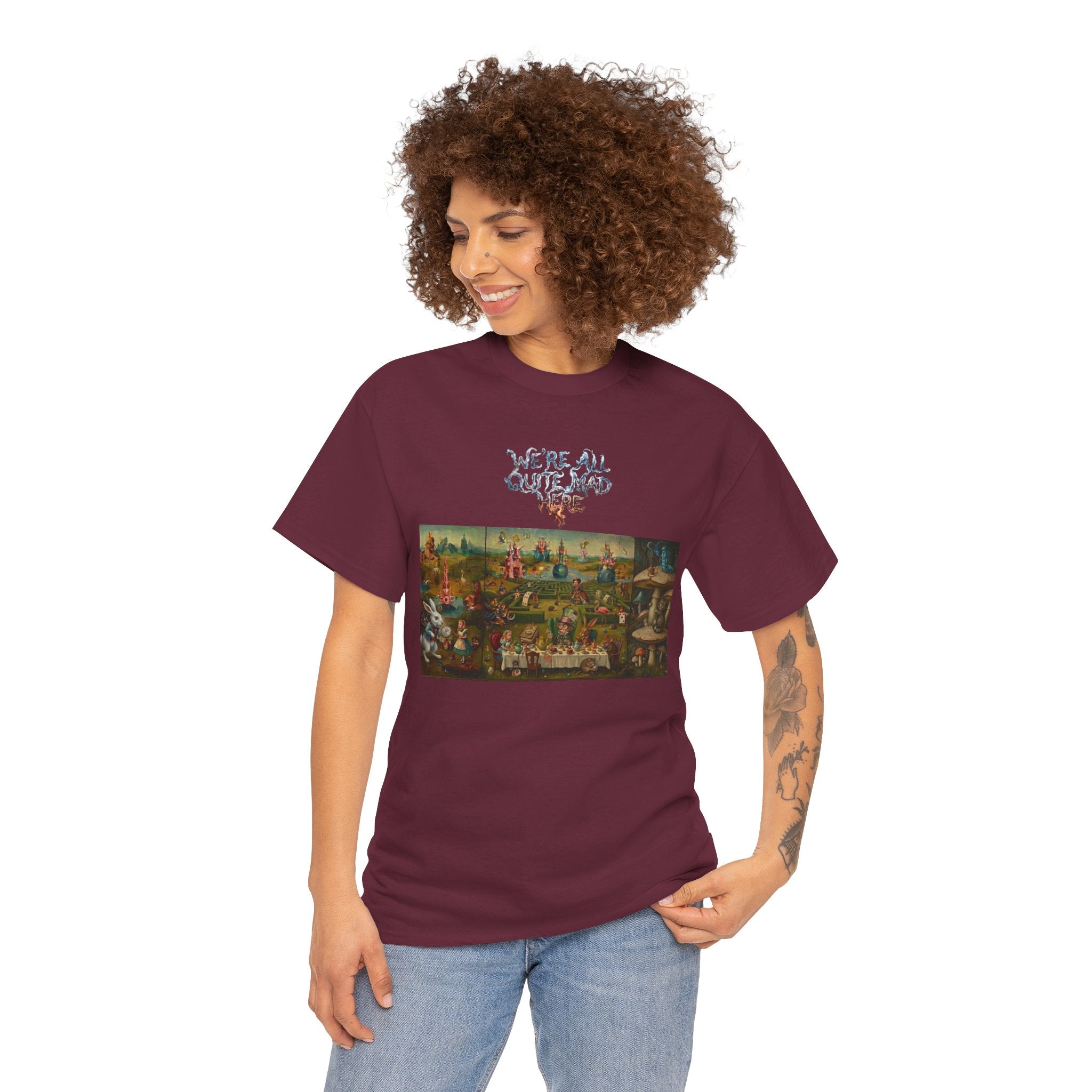 Alice in Wonderland Parody Tee — Garden of Earthly Delights Artwork