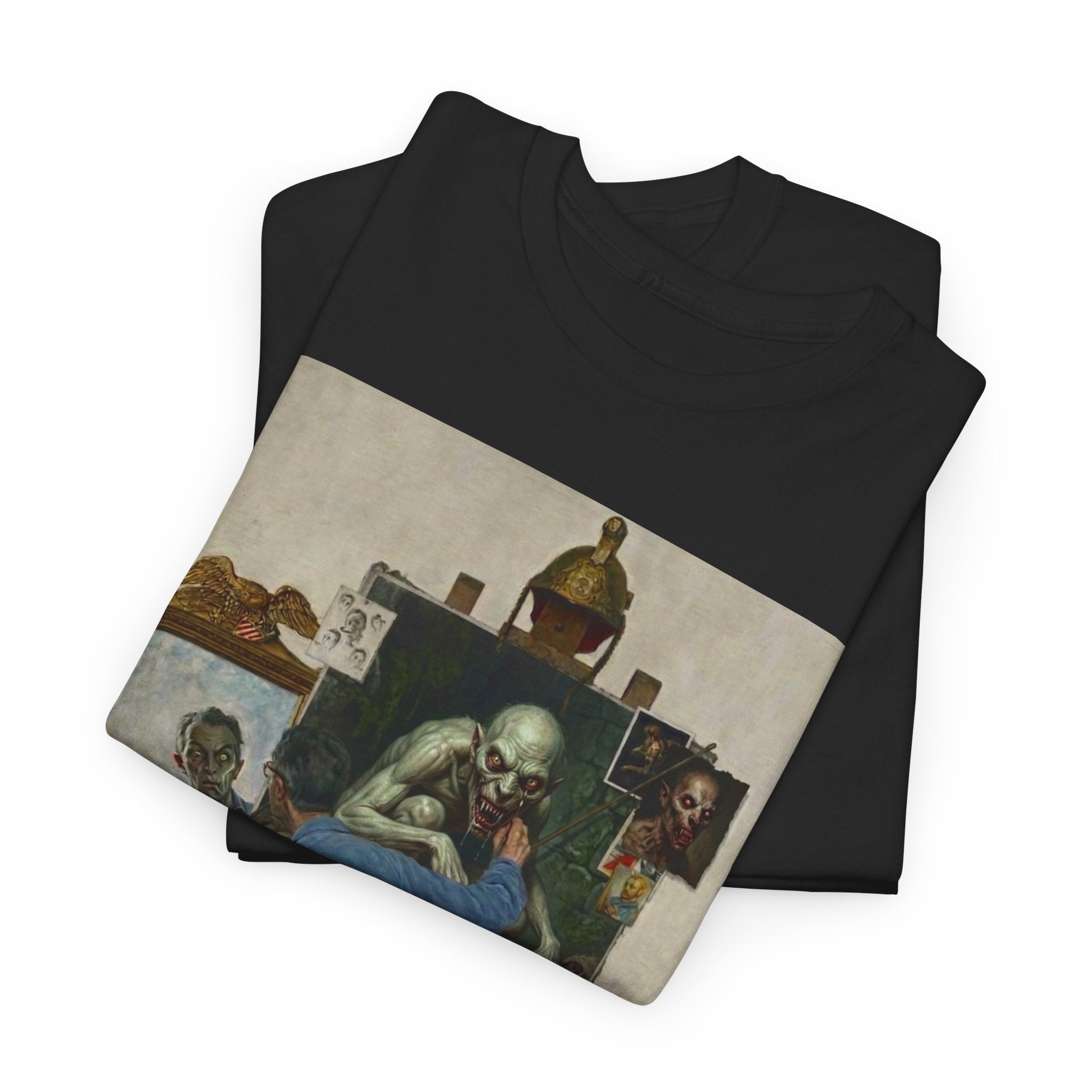 Richard Upton Pickman Self-Portrait T-Shirt — HP Lovecraft Illustration Graphic Tee