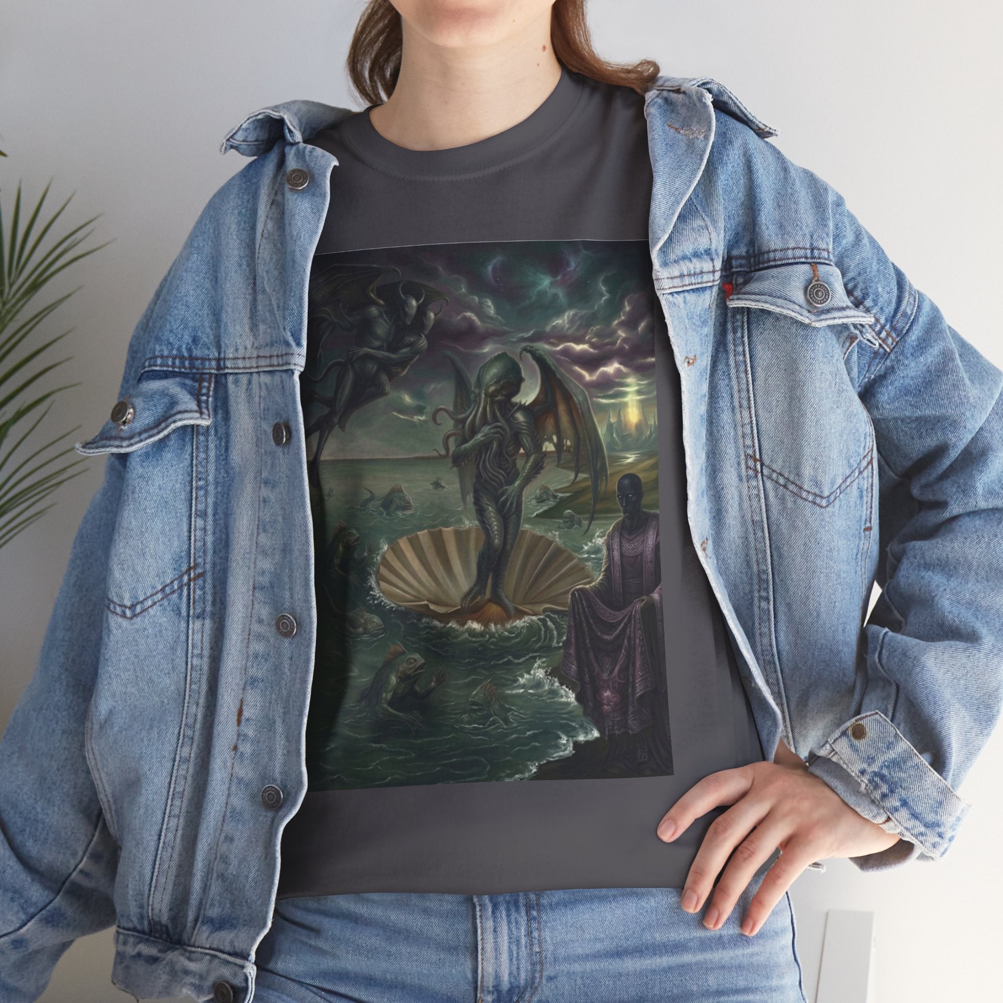 Cthulhu Anadyomene T-Shirt — Lovecraft Birth of Venus Parody Graphic Tee