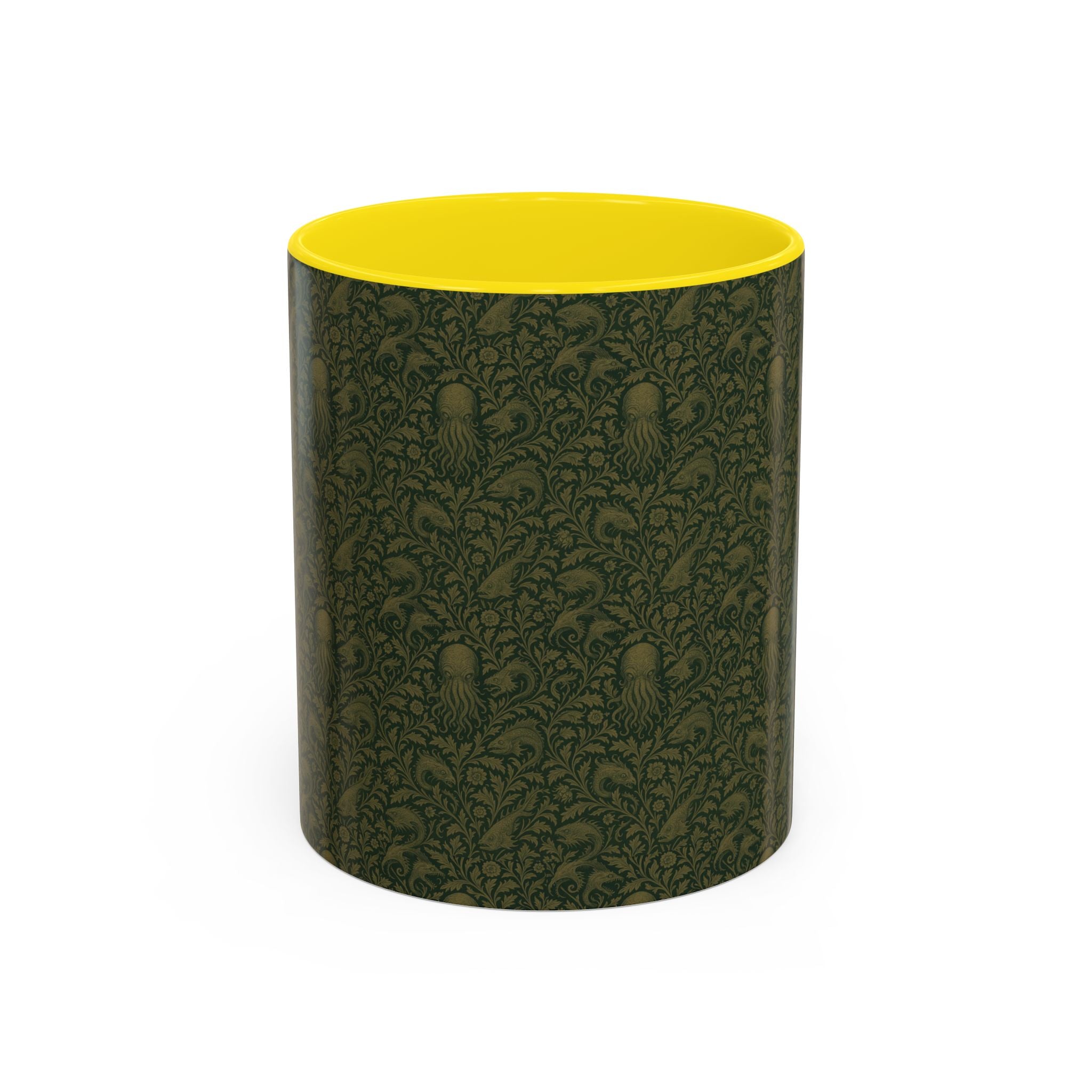 Two-Tone Accent Ceramic Mug — Graphic Print Coffee Cup (11oz & 15oz)
