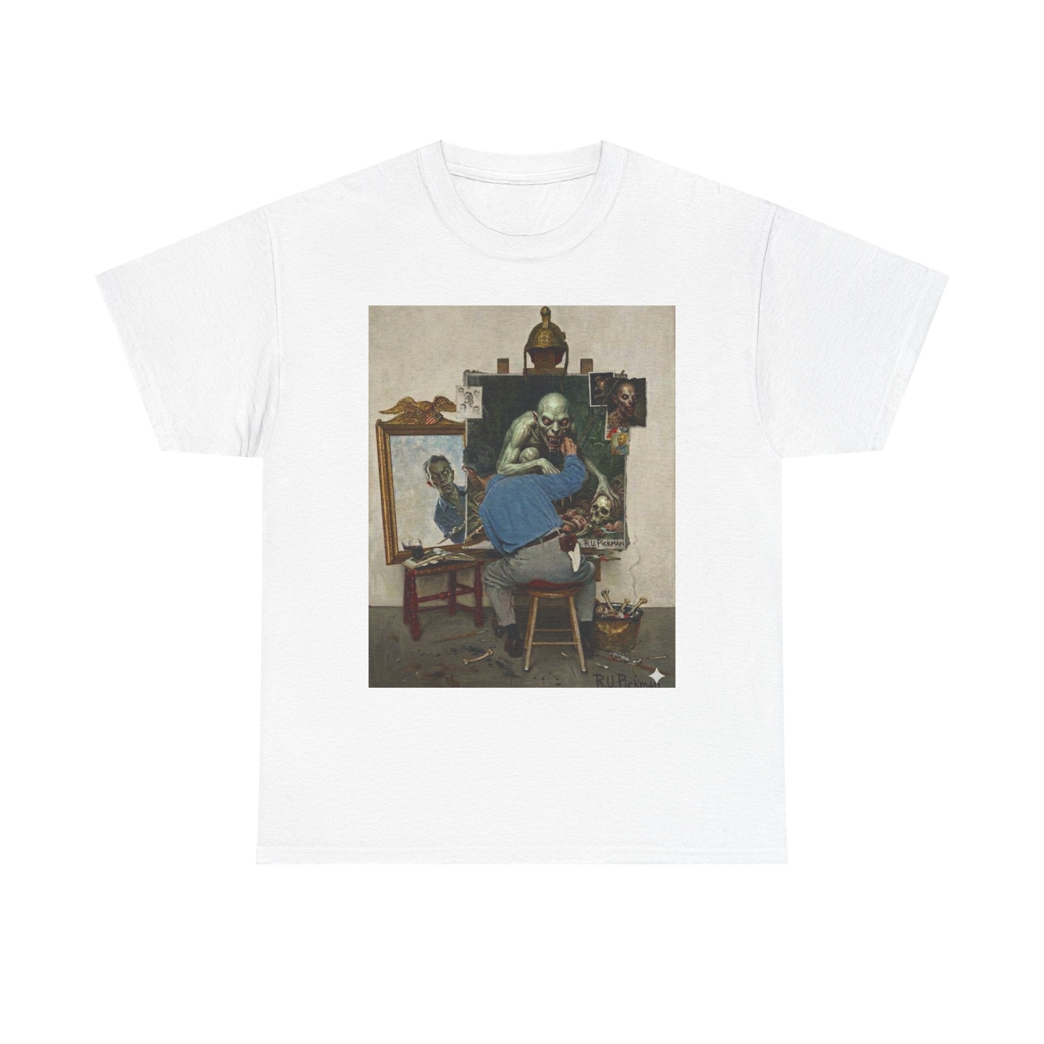 Richard Upton Pickman Self-Portrait T-Shirt — HP Lovecraft Illustration Graphic Tee