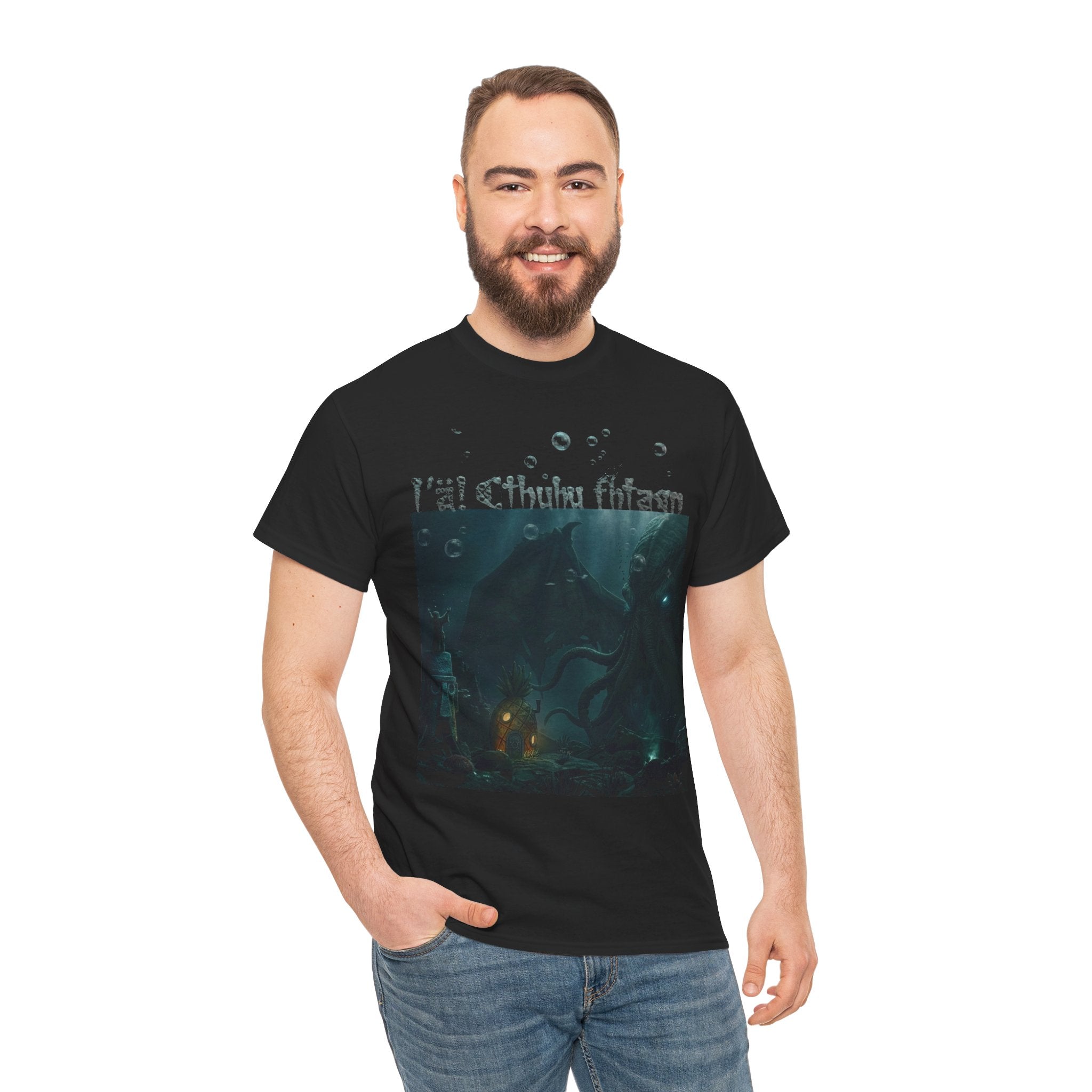 Cthulhu's Neighborhood T-Shirt — R'lyeh Underwater Dark Fantasy Graphic Tee
