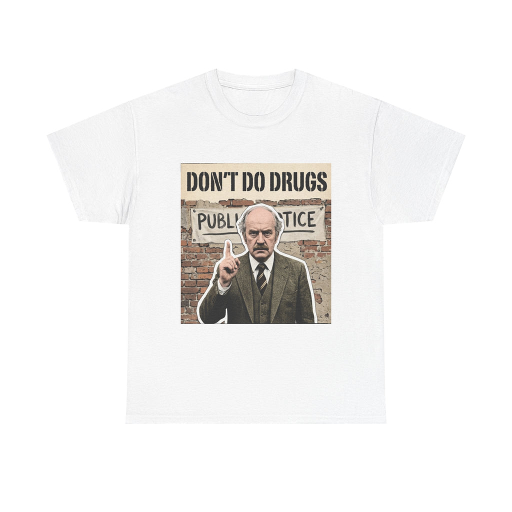 Vintage Anti-Drug PSA T-Shirt — Retro Dark Humor Graphic Tee