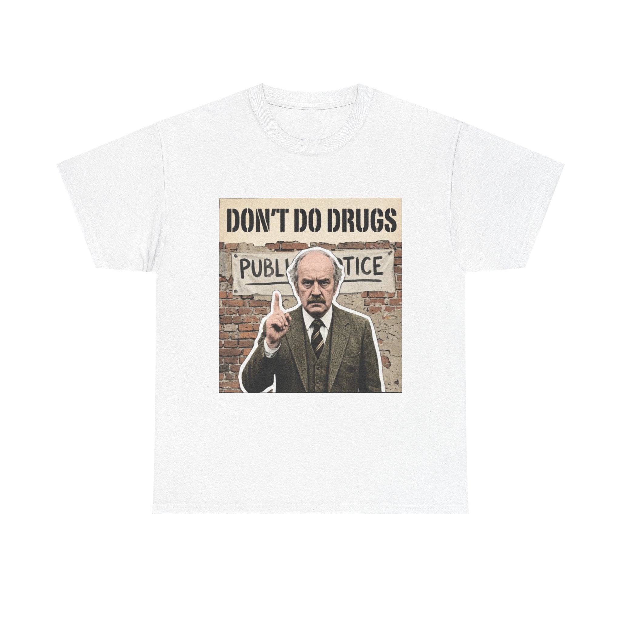 Vintage Anti-Drug PSA T-Shirt — Retro Dark Humor Graphic Tee